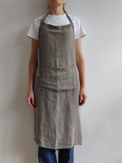 Culinary Linen Apron-Dishware-www.Shopthatapp.com-Color:Dark Grey-Size:One Size-quantity:1-Shop Linen Way