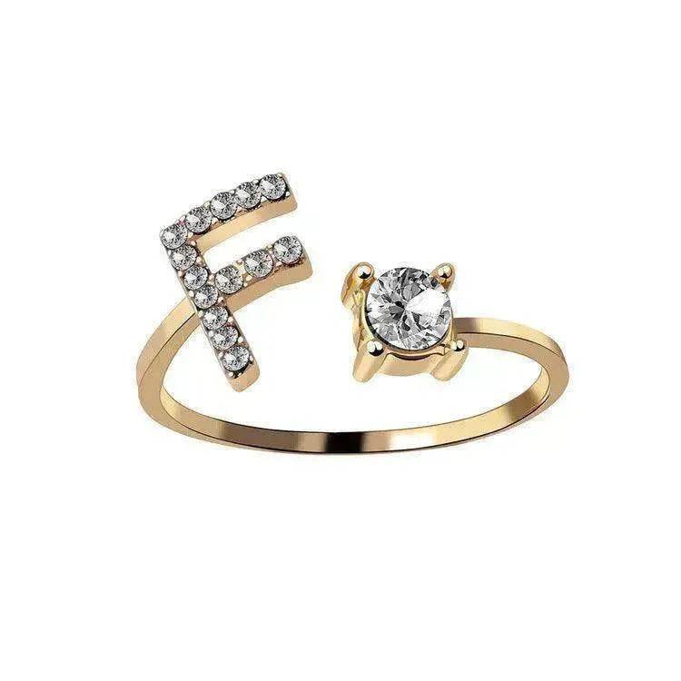 Customizable 26-Letter Ring: Fashionable & Elegant Jewelry - www.Shopthatapp.com