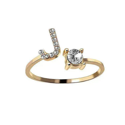 Customizable 26-Letter Ring: Fashionable & Elegant Jewelry - www.Shopthatapp.com