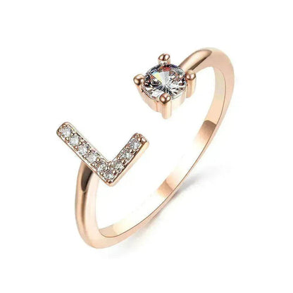 Customizable 26-Letter Ring: Fashionable & Elegant Jewelry - www.Shopthatapp.com