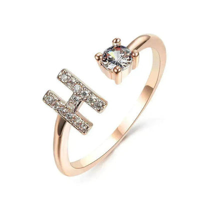 Customizable 26-Letter Ring: Fashionable & Elegant Jewelry - www.Shopthatapp.com