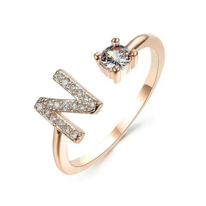 Customizable 26-Letter Ring: Fashionable & Elegant Jewelry - www.Shopthatapp.com