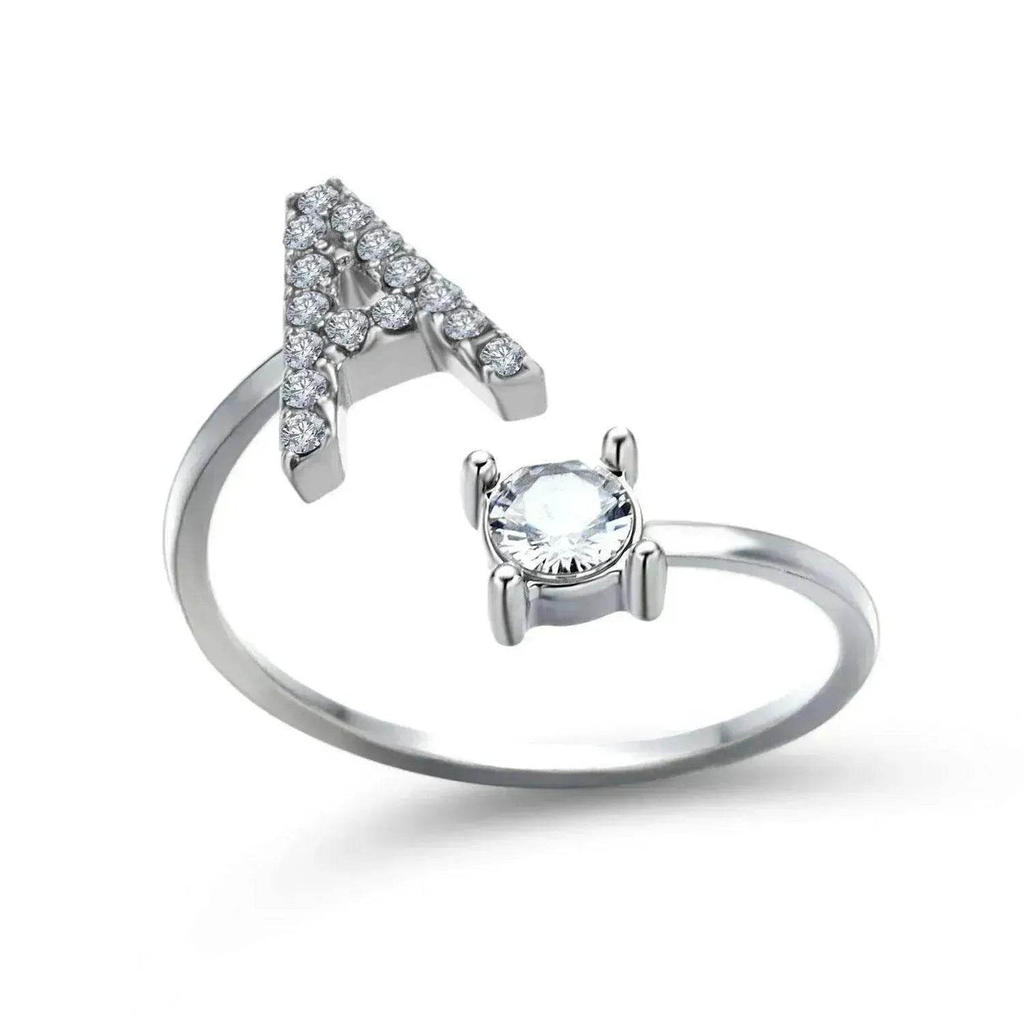 Customizable 26-Letter Ring: Fashionable & Elegant Jewelry - www.Shopthatapp.com
