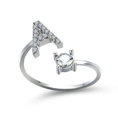Customizable 26-Letter Ring: Fashionable & Elegant Jewelry - www.Shopthatapp.com
