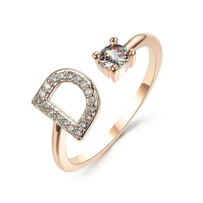 Customizable 26-Letter Ring: Fashionable & Elegant Jewelry - www.Shopthatapp.com
