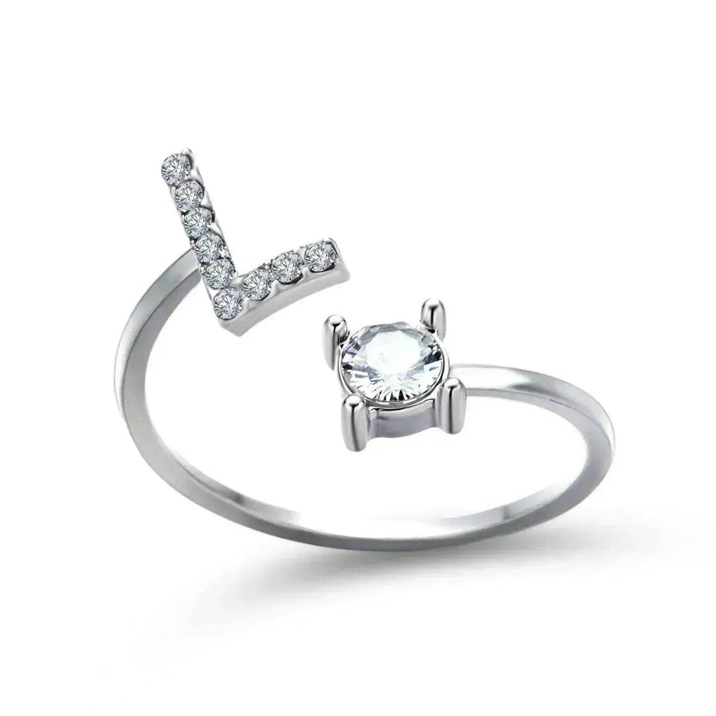 Customizable 26-Letter Ring: Fashionable & Elegant Jewelry - www.Shopthatapp.com