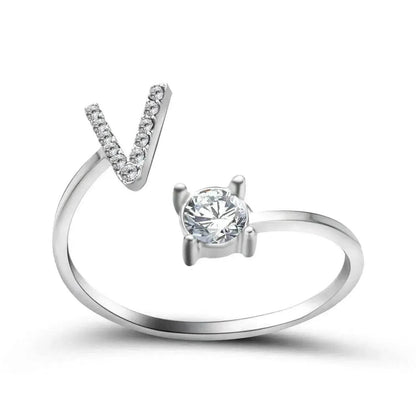 Customizable 26-Letter Ring: Fashionable & Elegant Jewelry - www.Shopthatapp.com