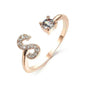 Customizable 26-Letter Ring: Fashionable & Elegant Jewelry