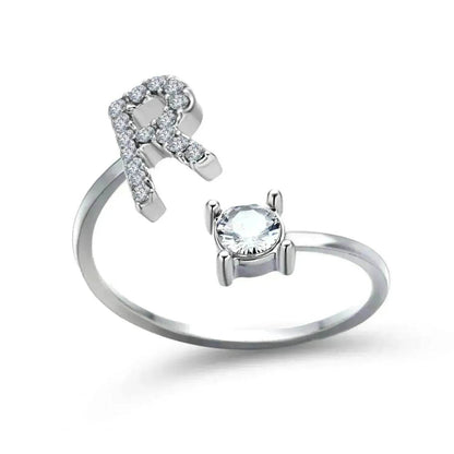 Customizable 26-Letter Ring: Fashionable & Elegant Jewelry