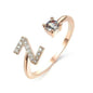 Customizable 26-Letter Ring: Fashionable & Elegant Jewelry