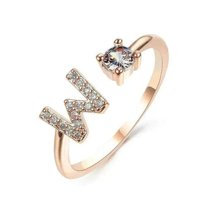 Customizable 26-Letter Ring: Fashionable & Elegant Jewelry