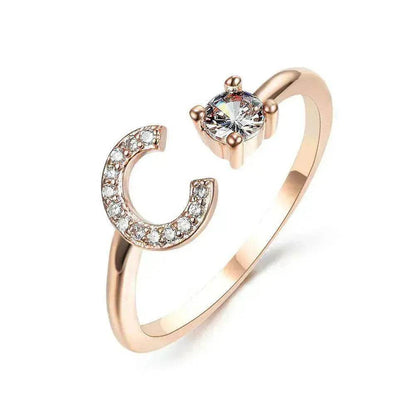 Customizable 26-Letter Ring: Fashionable & Elegant Jewelry