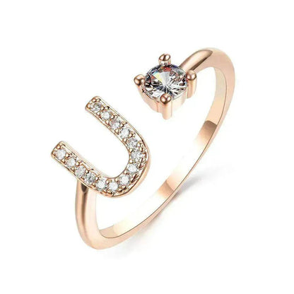 Customizable 26-Letter Ring: Fashionable & Elegant Jewelry
