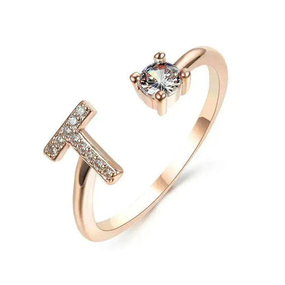 Customizable 26-Letter Ring: Fashionable & Elegant Jewelry