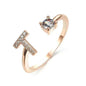 Customizable 26-Letter Ring: Fashionable & Elegant Jewelry