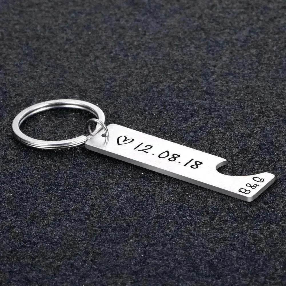Customized Couples Electroplating Keychain - www.Shopthatapp.com