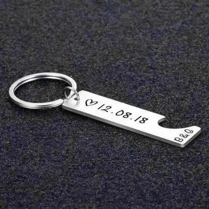Customized Couples Electroplating Keychain - www.Shopthatapp.com