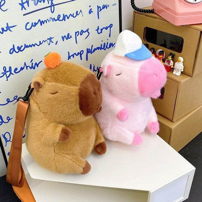 Cute Capybara Doll Bag Girl Student Backpack - www.Shopthatapp.com #