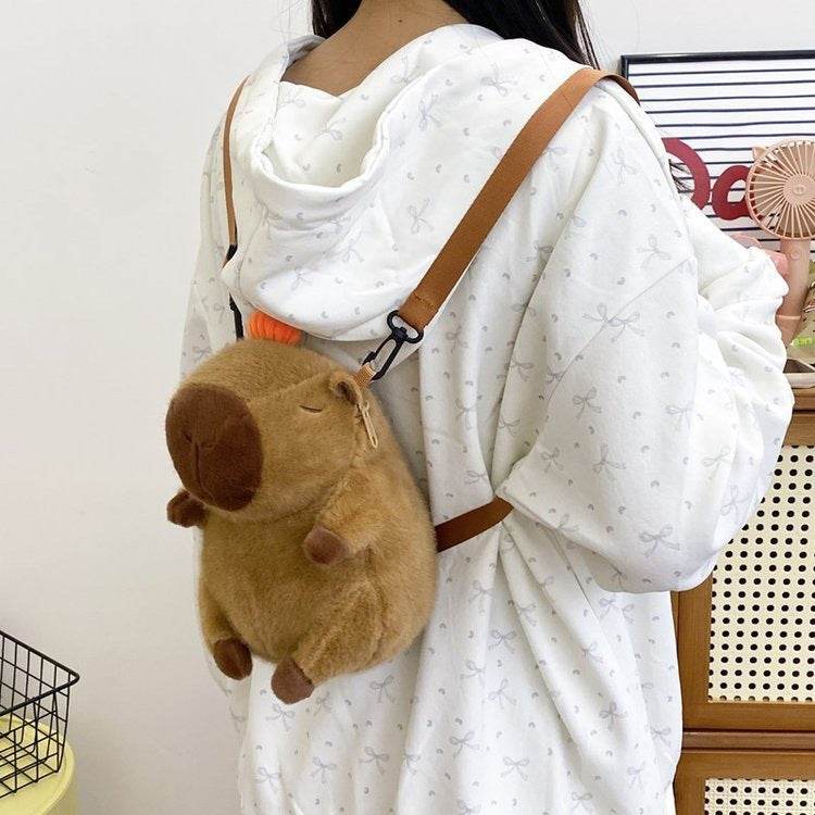 Cute Capybara Doll Bag Girl Student Backpack - www.Shopthatapp.com #