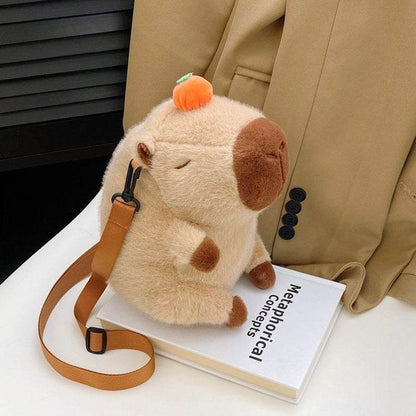 Cute Capybara Doll Bag Girl Student Backpack - www.Shopthatapp.com #