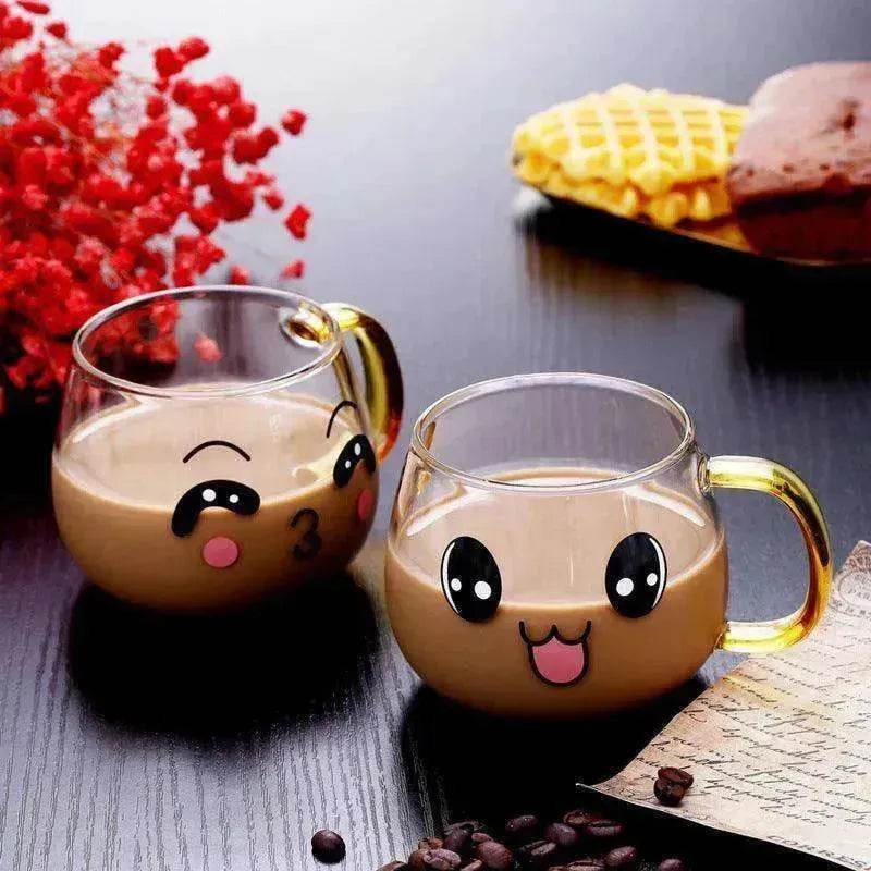 Cute Glass Expression Coffee Cup Mug - www.Shopthatapp.com