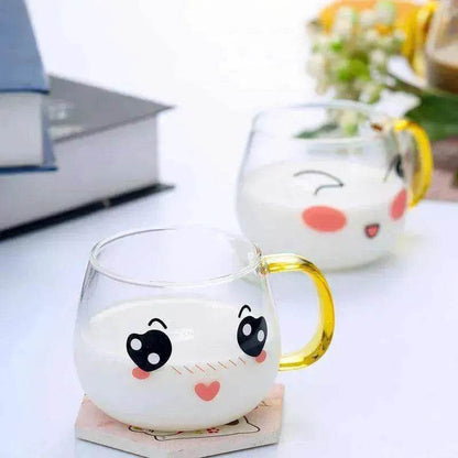 Cute Glass Expression Coffee Cup Mug - www.Shopthatapp.com