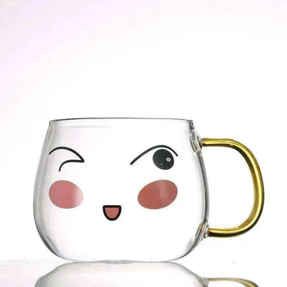 Cute Glass Expression Coffee Cup Mug - www.Shopthatapp.com