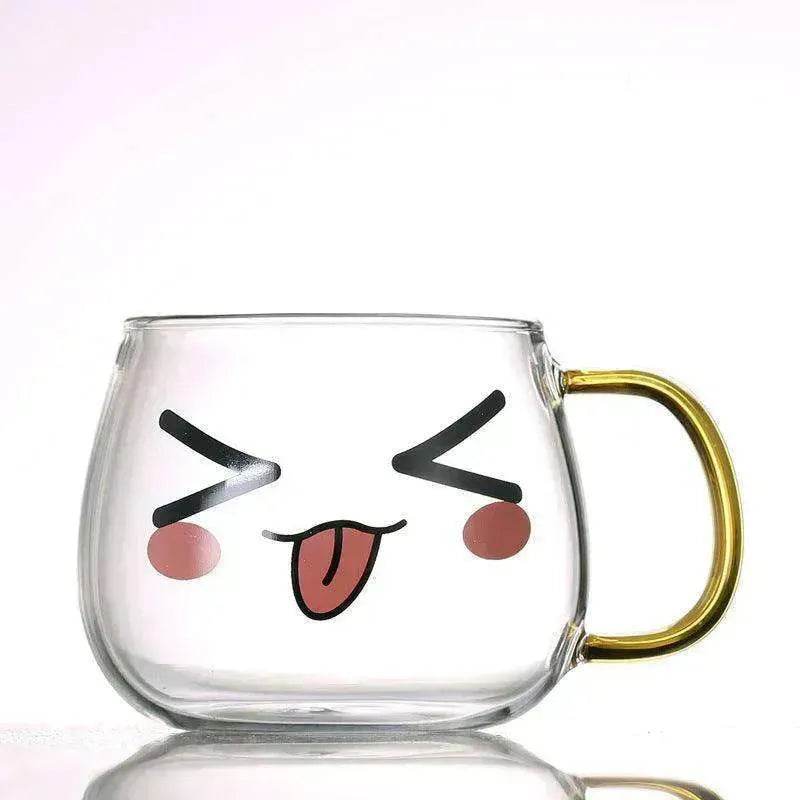 Cute Glass Expression Coffee Cup Mug - www.Shopthatapp.com