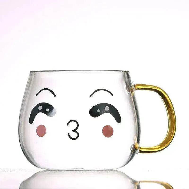 Cute Glass Expression Coffee Cup Mug - www.Shopthatapp.com
