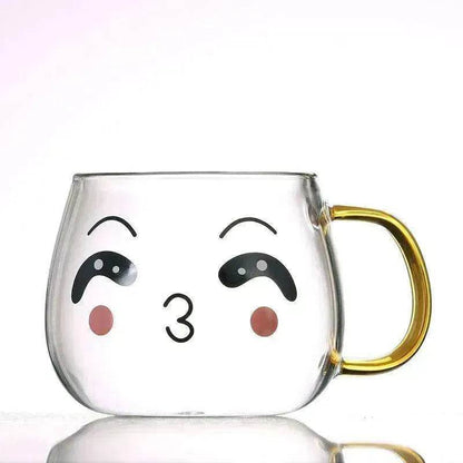Cute Glass Expression Coffee Cup Mug - www.Shopthatapp.com