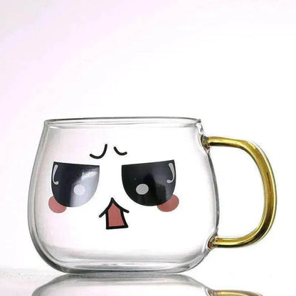 Cute Glass Expression Coffee Cup Mug - www.Shopthatapp.com