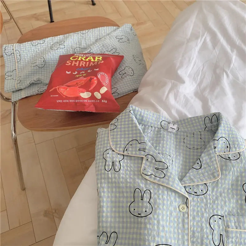 Cute Rabbit Pajamas For Women Sweet Long Sleeve Cardigan Suit - www.Shopthatapp.com