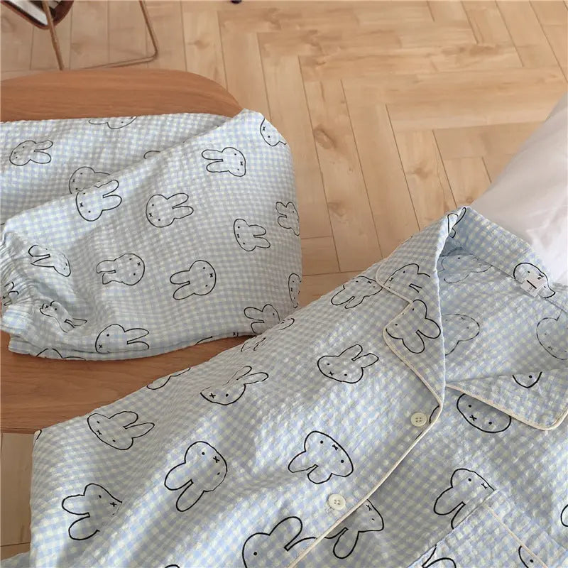 Cute Rabbit Pajamas For Women Sweet Long Sleeve Cardigan Suit - www.Shopthatapp.com