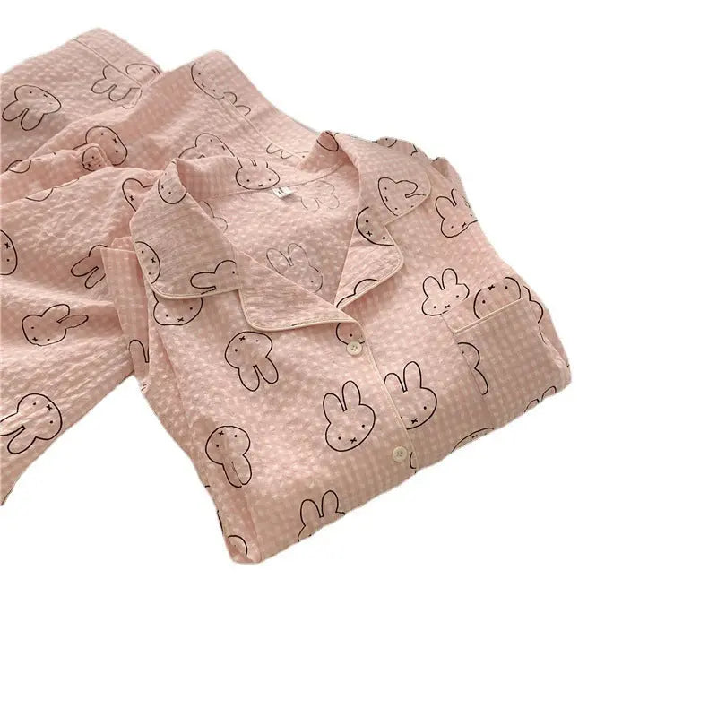 Cute Rabbit Pajamas For Women Sweet Long Sleeve Cardigan Suit - www.Shopthatapp.com #