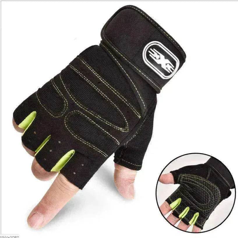 Cycling Gloves Half Finger Breathable Elastic for gym - www.Shopthatapp.com