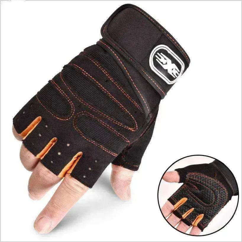Cycling Gloves Half Finger Breathable Elastic for gym - www.Shopthatapp.com
