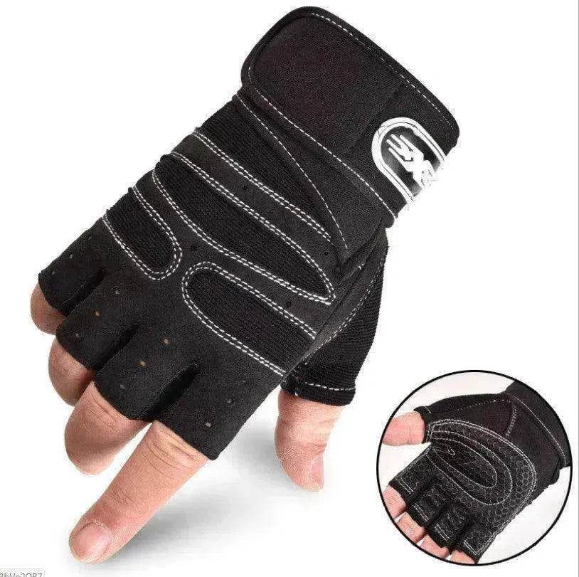 Cycling Gloves Half Finger Breathable Elastic for gym - www.Shopthatapp.com