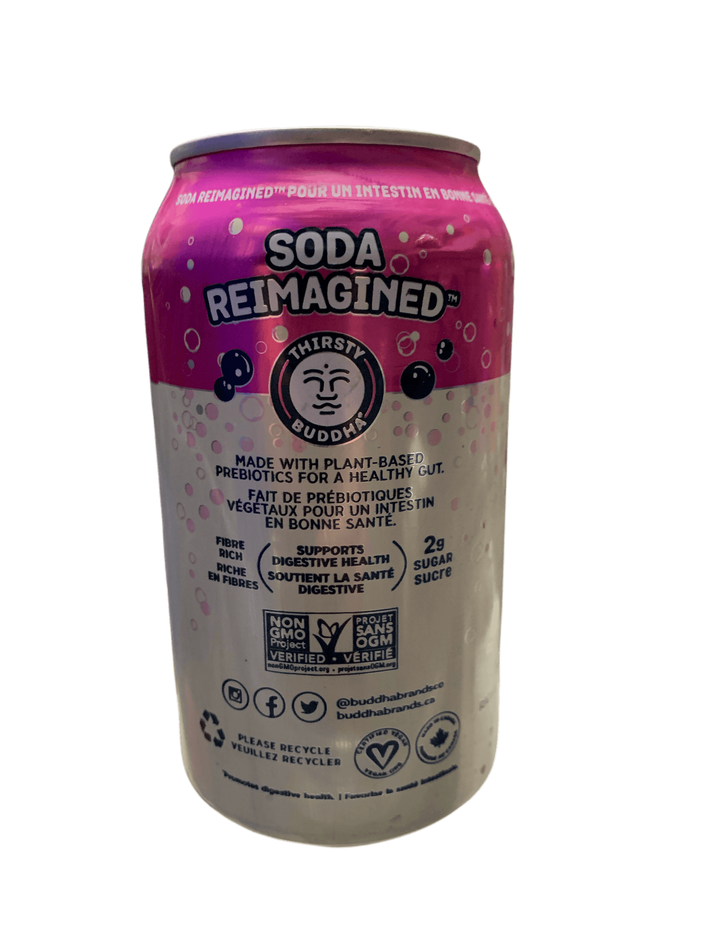 Thirsty Buddha Prebiotic Cream Soda Can 355ML - Canadian Edition