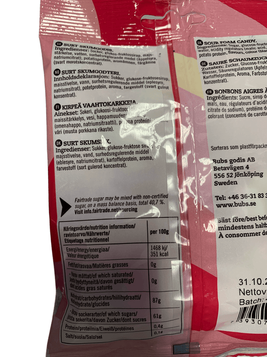 BUBS Godis Goody Strawberry Vanilla Candy Bag 90G - Swedish Edition - www.Shopthatapp.com
