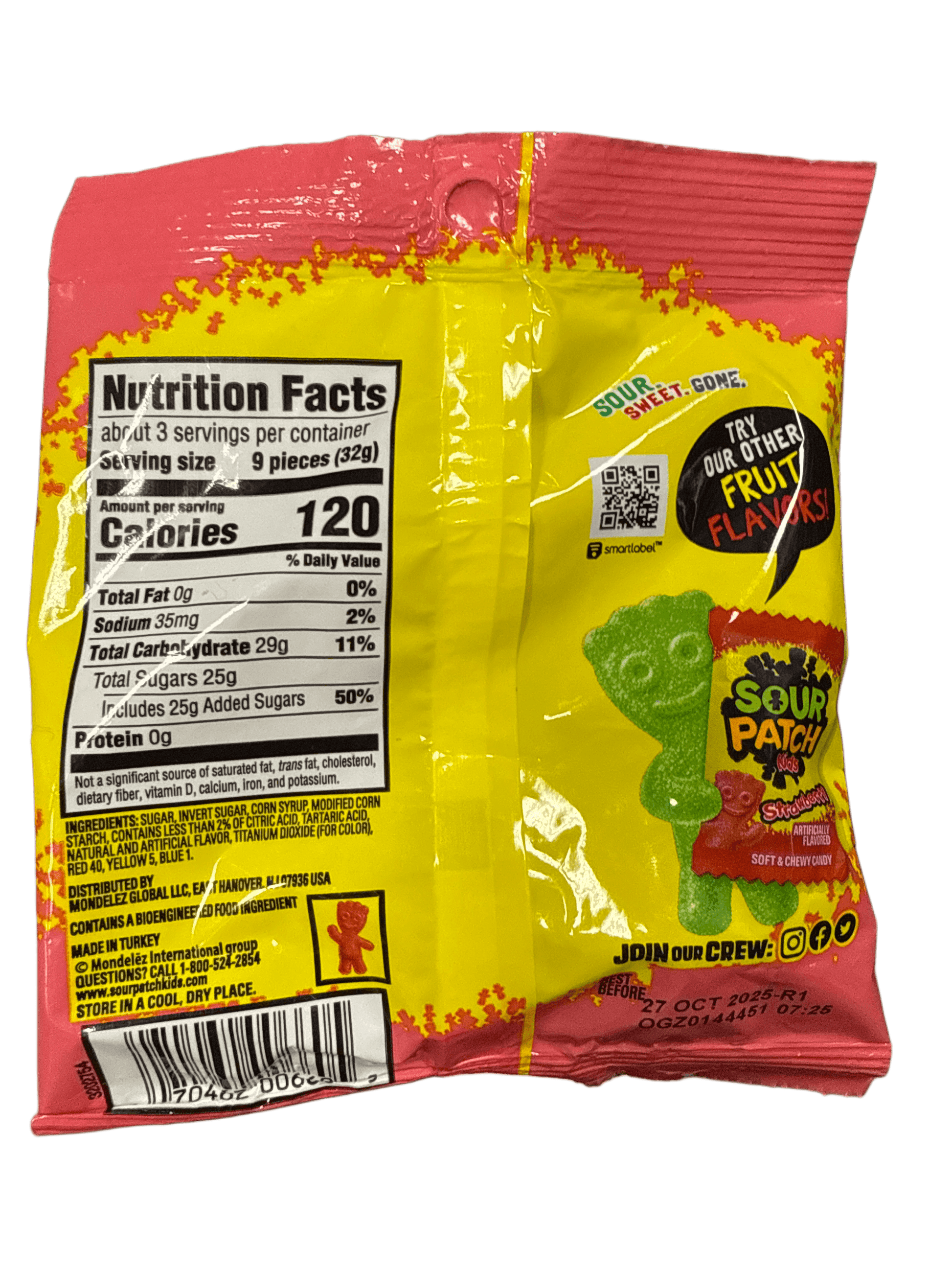 Sour Patch Kids Not So Sour Watermelon 101G - U.S Edition - www.Shopthatapp.com