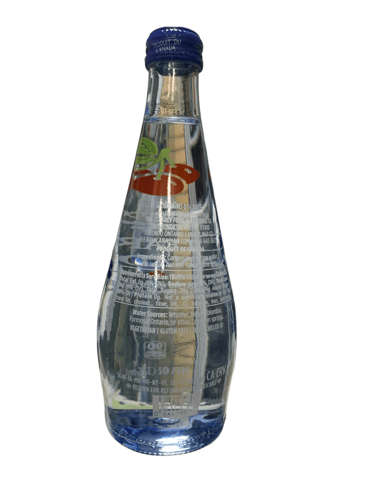 Clearly Canadian Sparkling Wild Cherry Bottle 325ML - Canadian Edition - www.Shopthatapp.com