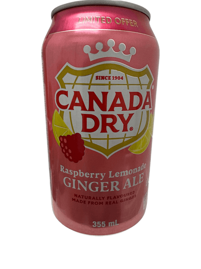 Canada Dry Limited Edition Raspberry Lemonade Ginger Ale Can 355ML - Canadian Edition - www.Shopthatapp.com