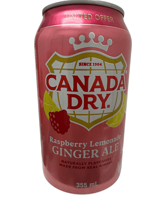 Canada Dry Limited Edition Raspberry Lemonade Ginger Ale Can 355ML - Canadian Edition - www.Shopthatapp.com