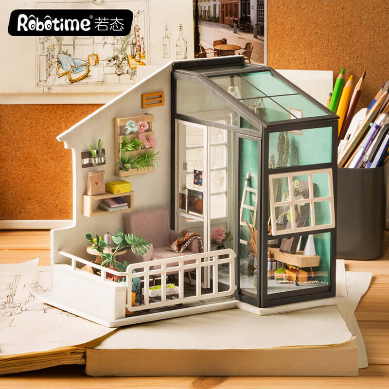 Elegant 1:24 DIY Miniature Balcony Dollhouse Kit - www.Shopthatapp.com