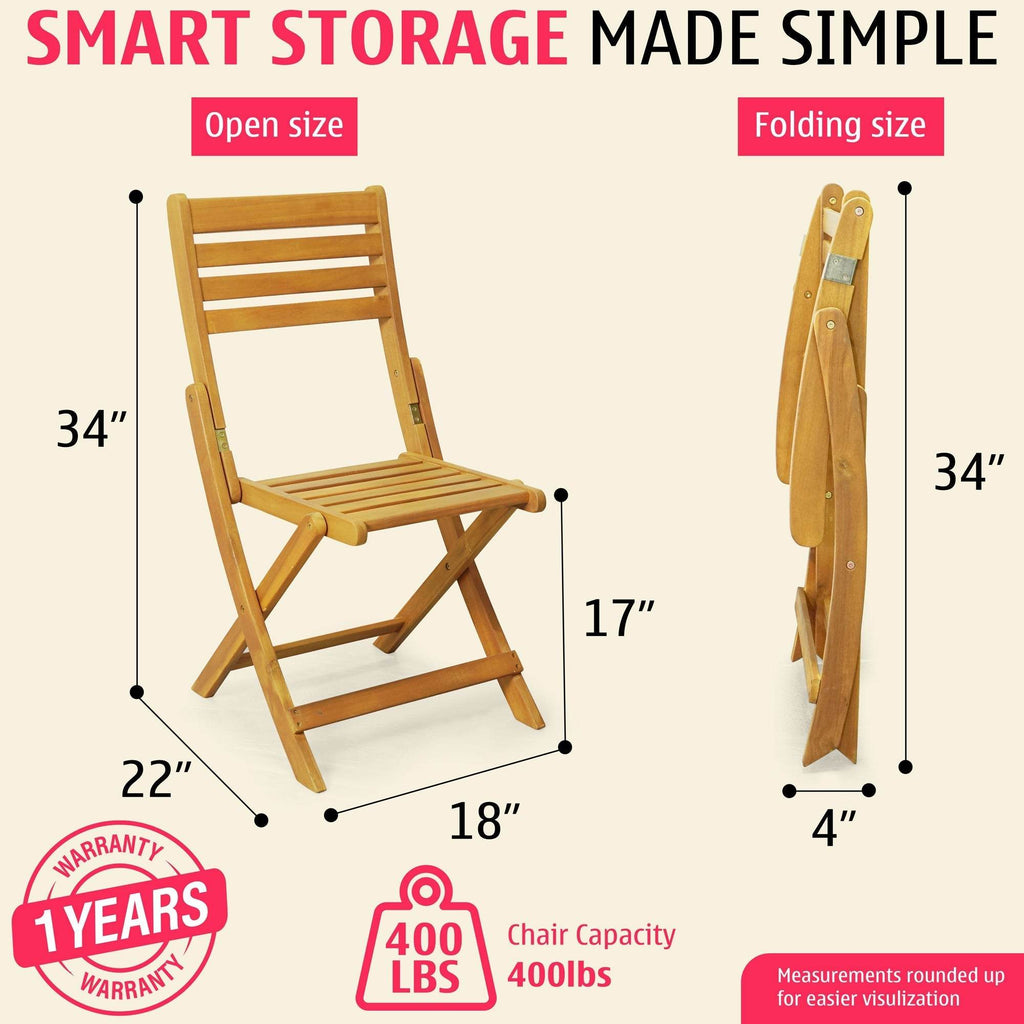 Tranquillo Anya Acacia Wood Folding Chairs Set of 2 - www.Shopthatapp.com