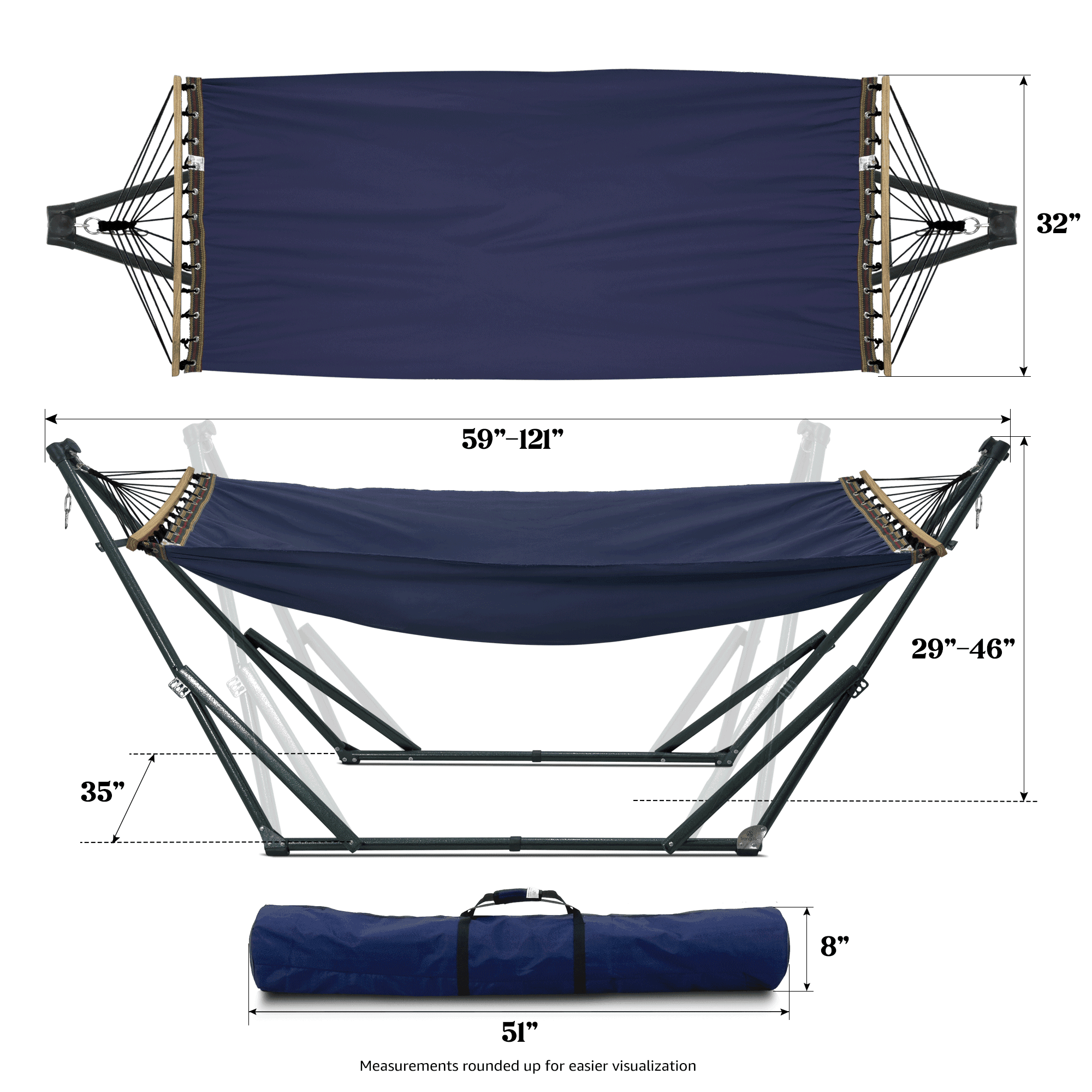 Tranquillo Universal Canvas Hammock - www.Shopthatapp.com