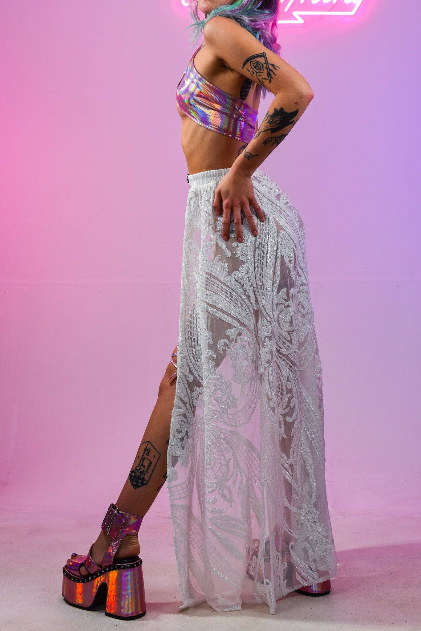 Swan White Skirt