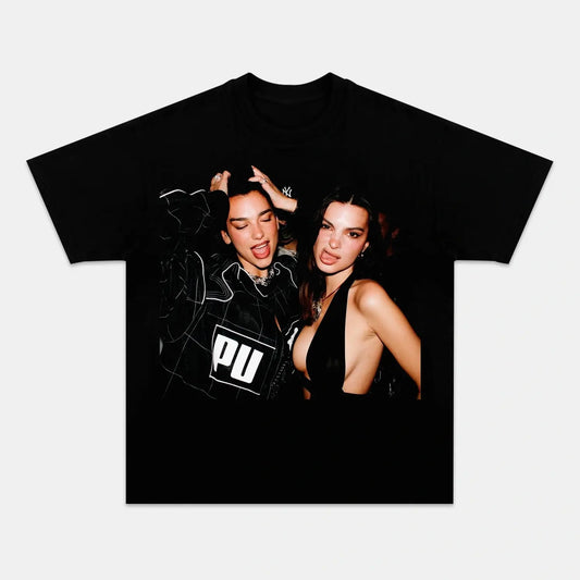 Dua Lipa x Emily Ratajkowski Tee - www.Shopthatapp.com