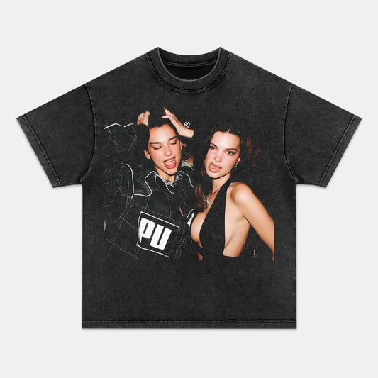 Dua Lipa x Emily Ratajkowski Tee - www.Shopthatapp.com