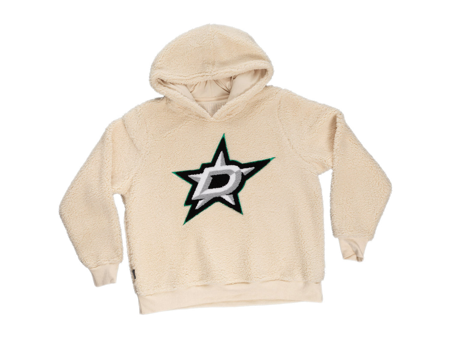Dallas Stars Ladies Sherpa Hoodie with Premium Chenille Logo - www.Shopthatapp.com #
